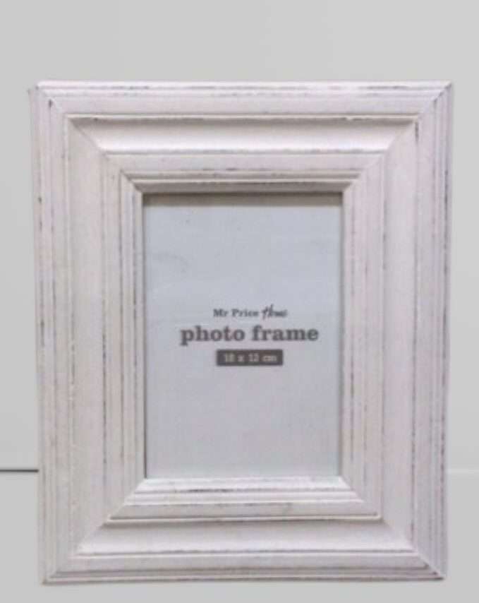 Shabby Chic White Wood Photo Frame