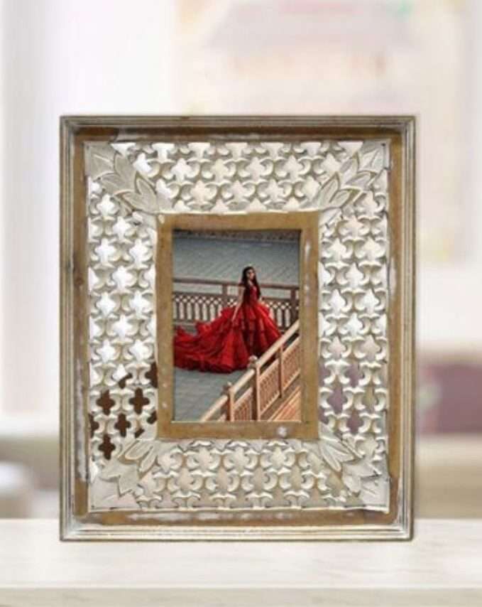 Wood Carved Antique Photo Frame
