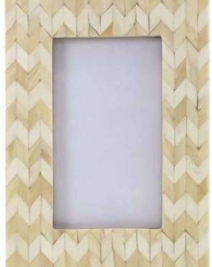 Chevron Bone Inlay Photo Frame