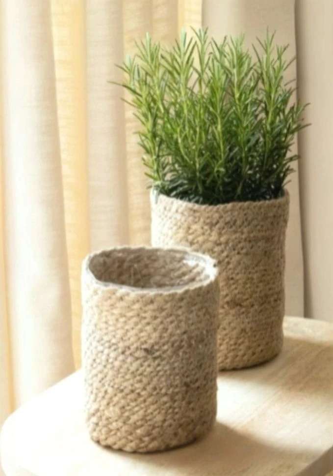 Jute Planter Basket Set