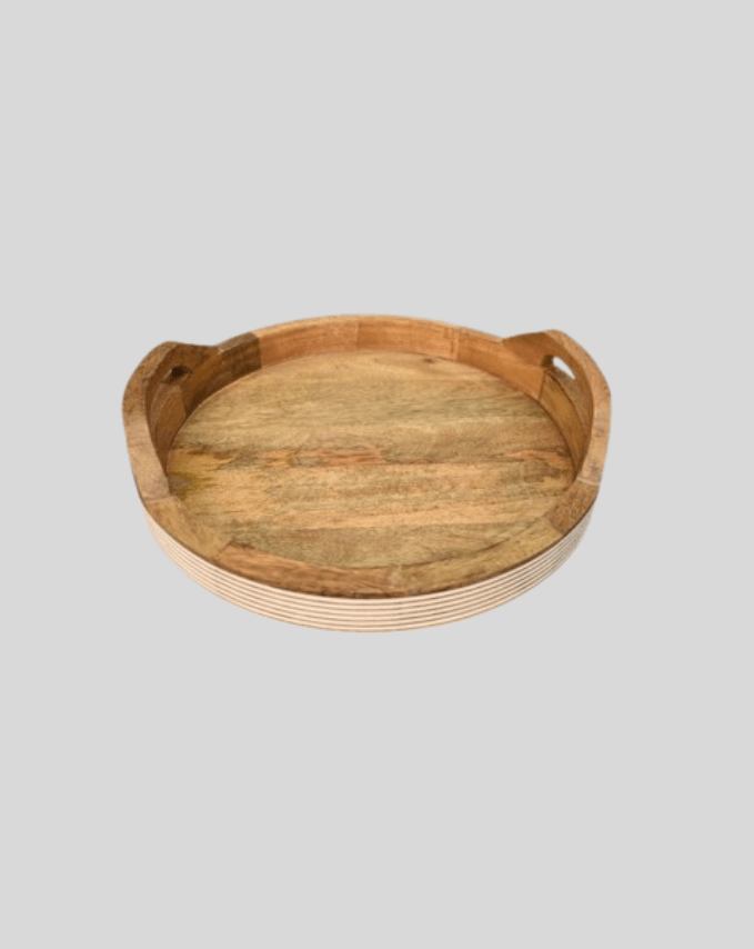 Rustic Charm Mango Wood Serving Tray