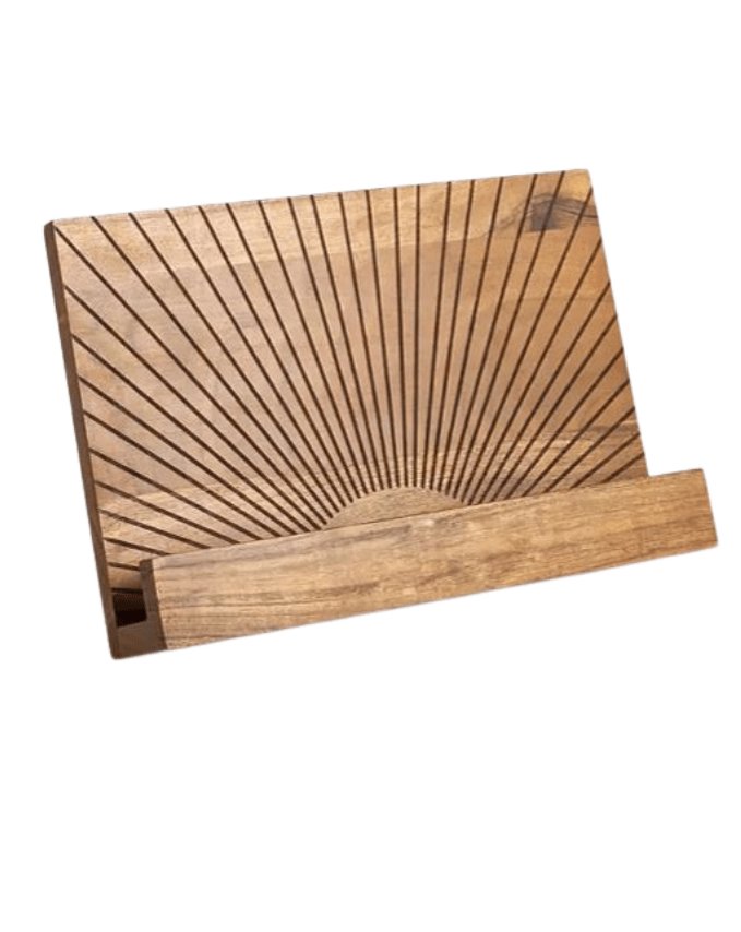 Sunburst Wooden Cookbook Stand