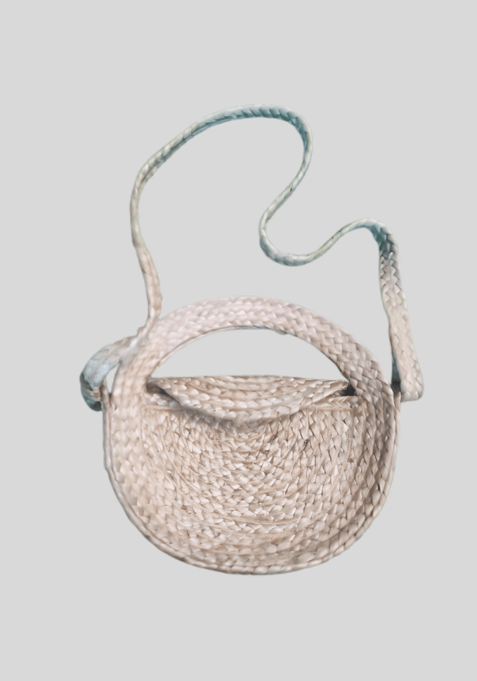 Jute Round Crossbody Bag